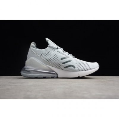 Nike Erkek Air Max 270 Flyknit Pure Platini / Siyah / Koyu Gri Koşu Ayakkabısı Türkiye - N54JBN5H